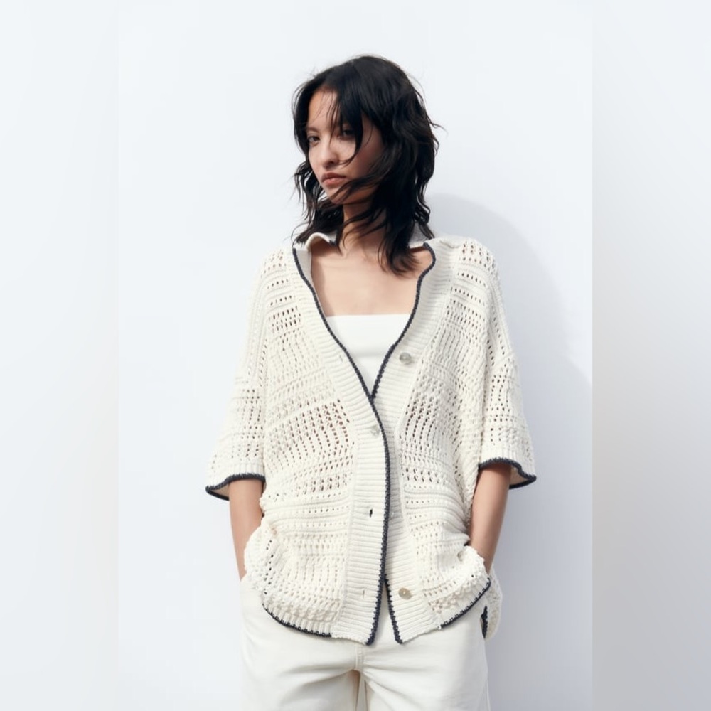Zara Crochet Cardigan Size S-M